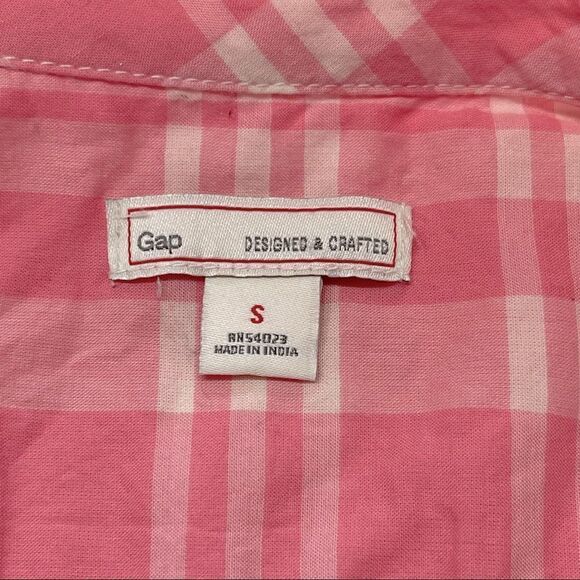 GAP Pink Plaid Button Down Long Sleeve Top Sz S - Picture 12 of 15